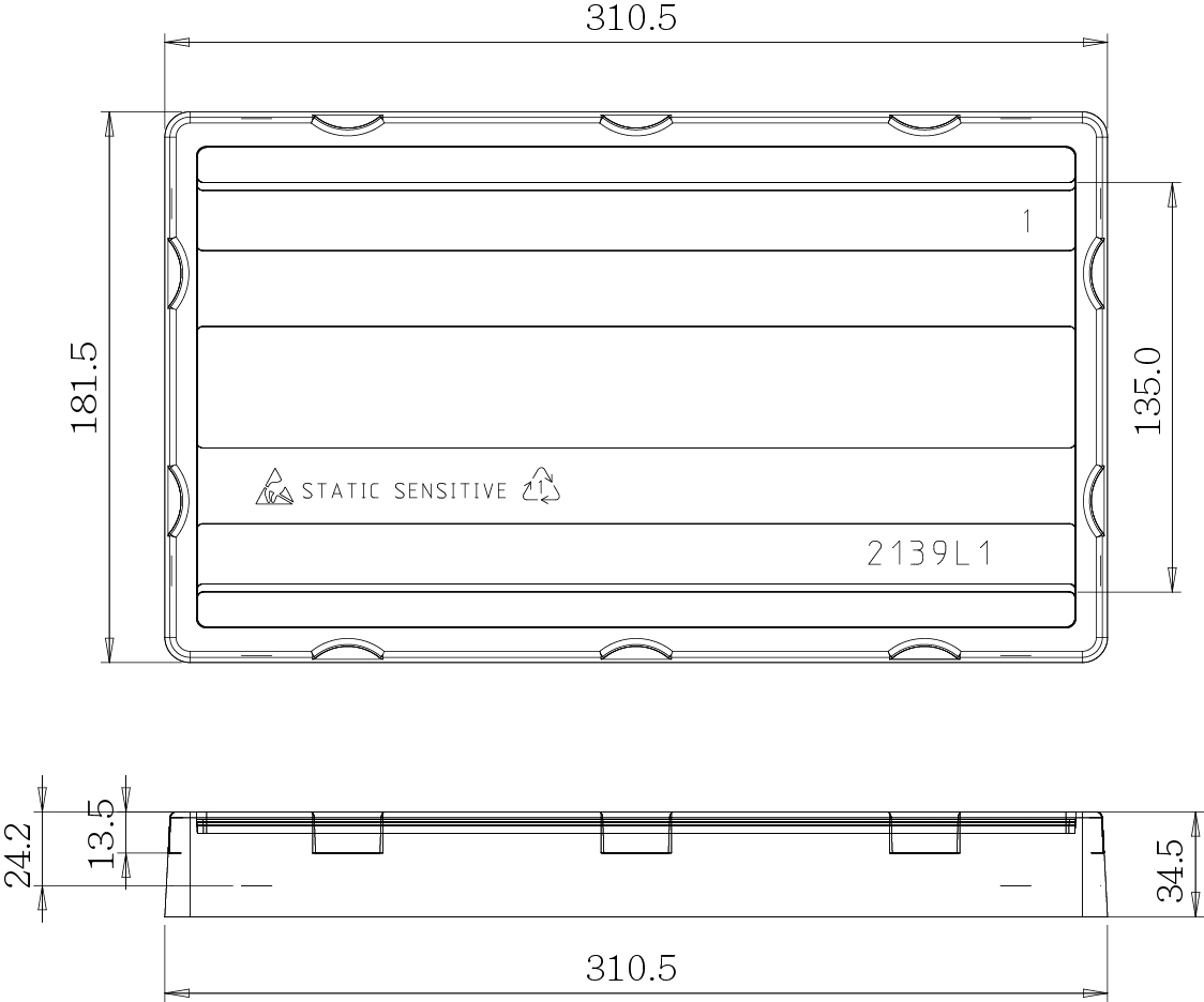 ddr dimm plastic packaging 2139l1